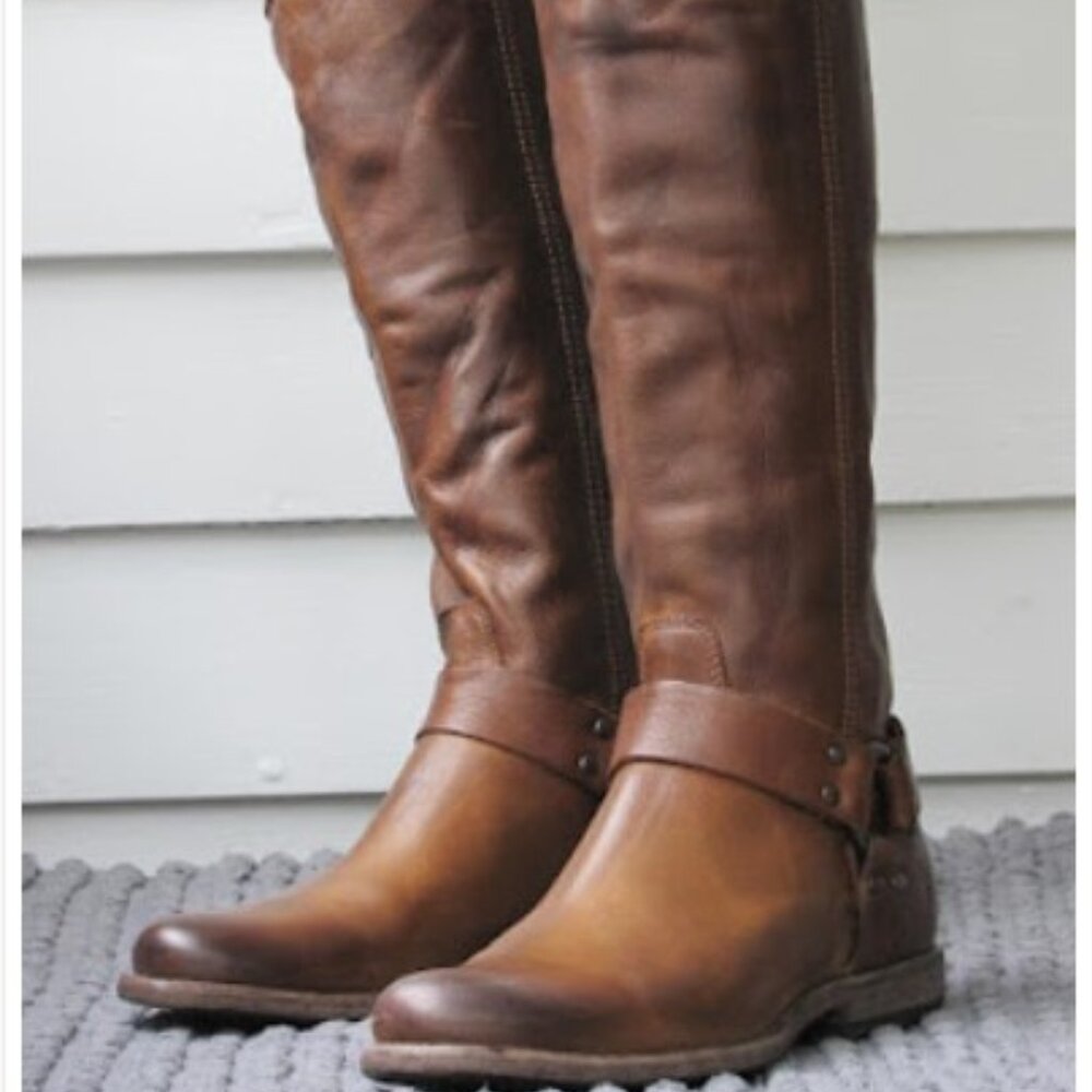 Frye Phillip Harness Tall Leather Harness In Cognac, 7 - Picture 4 of 9